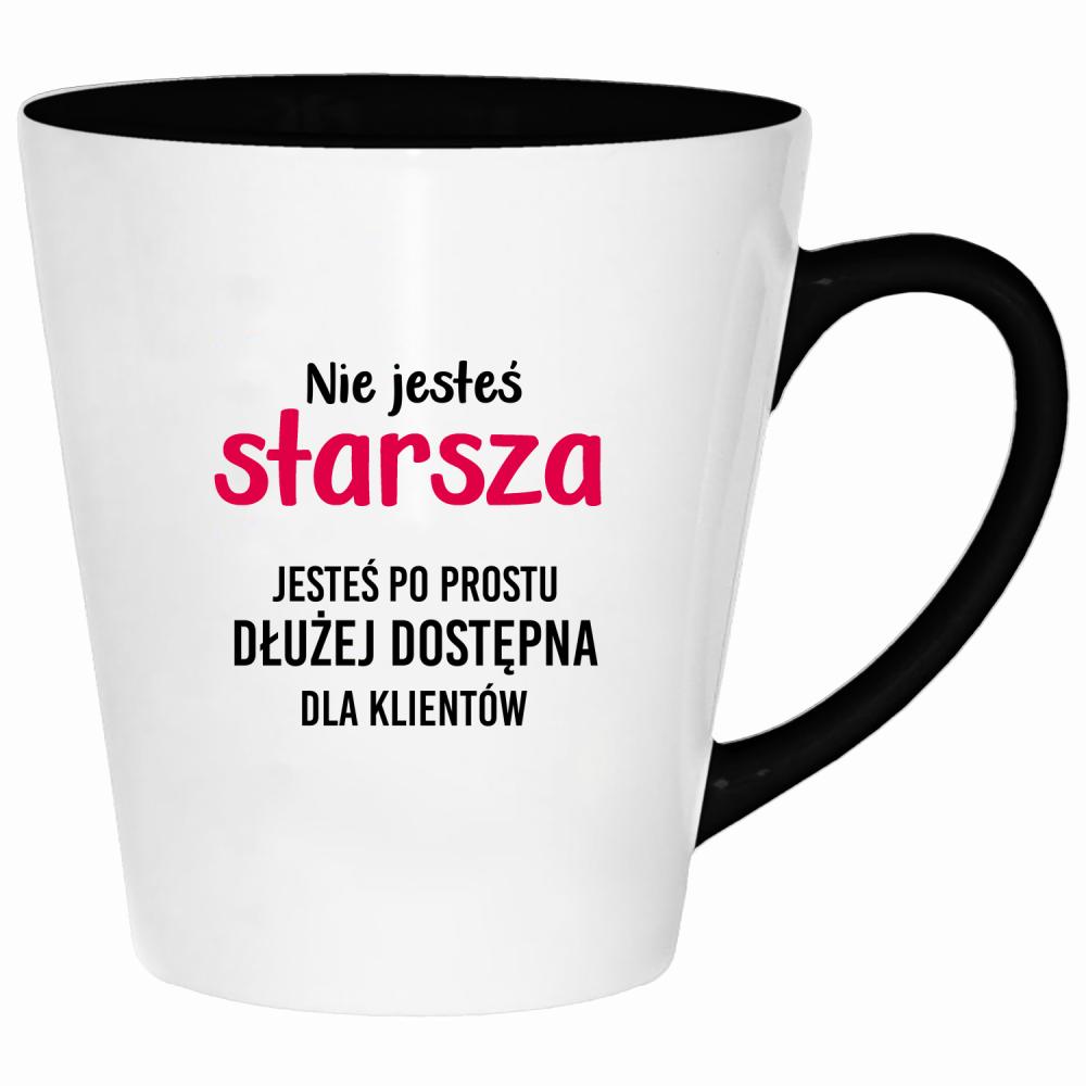 Nie jesteś starsza jesteś dłużej dostępna kubek latte kolor navy