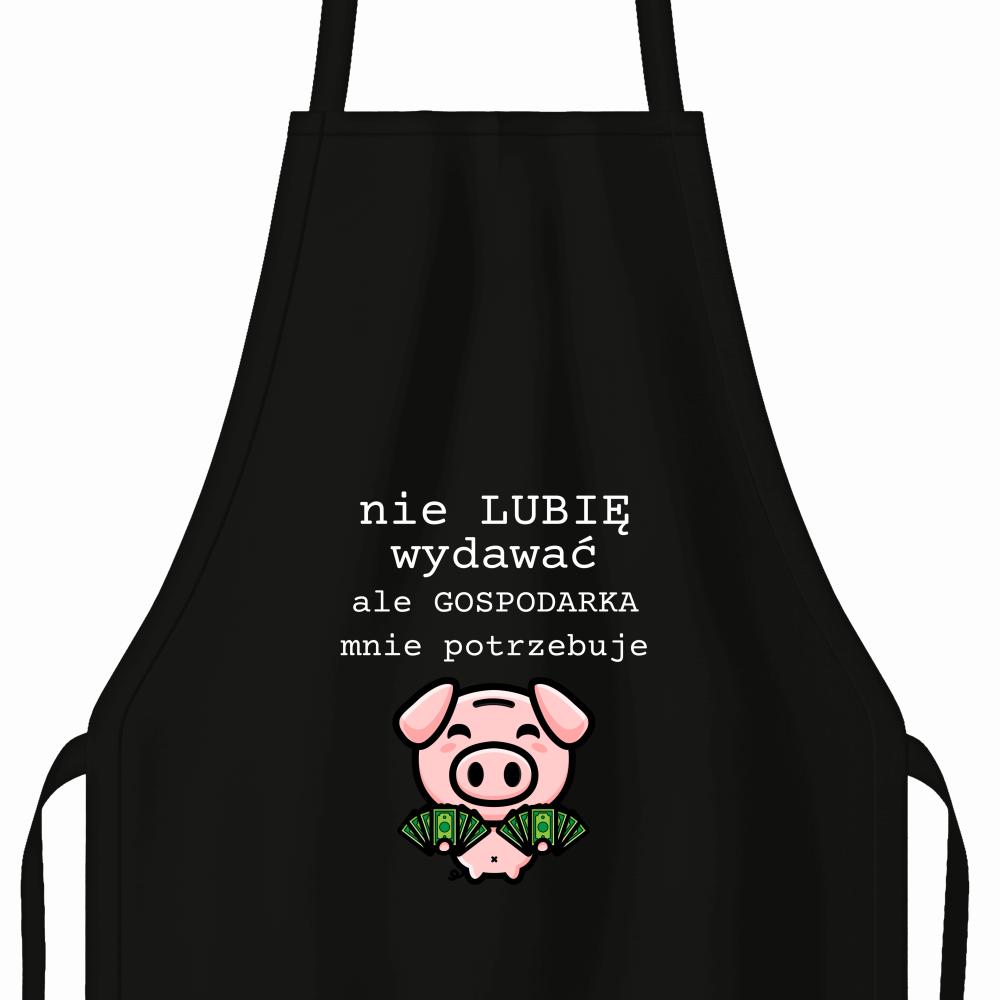 Nie lubię wydawać ale gospodarka mnie potrzebuje fartuch kolor czerwony