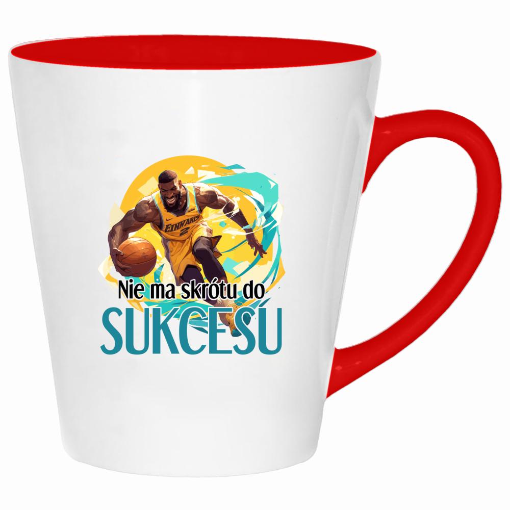 Nie ma skrótu do sukcesu kubek latte kolor czerwony latte