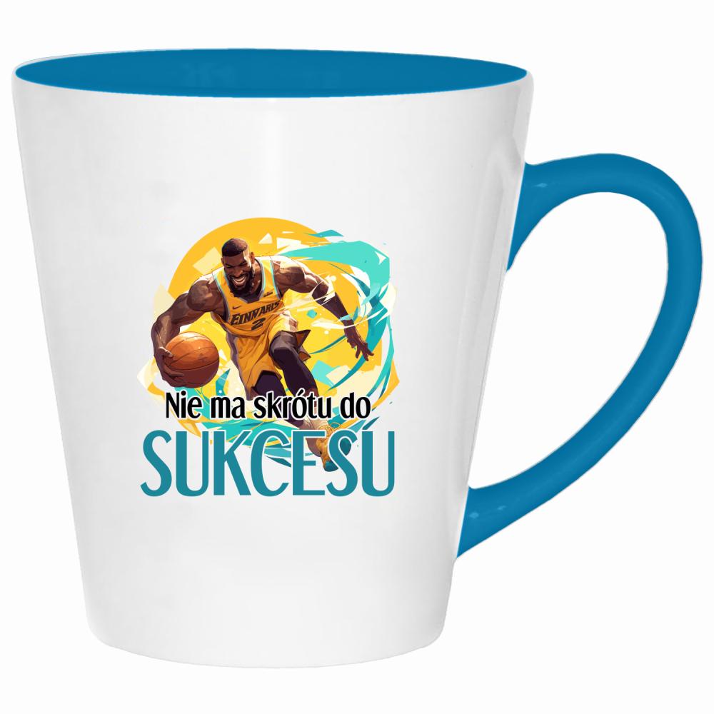 Nie ma skrótu do sukcesu kubek latte kolor turkus