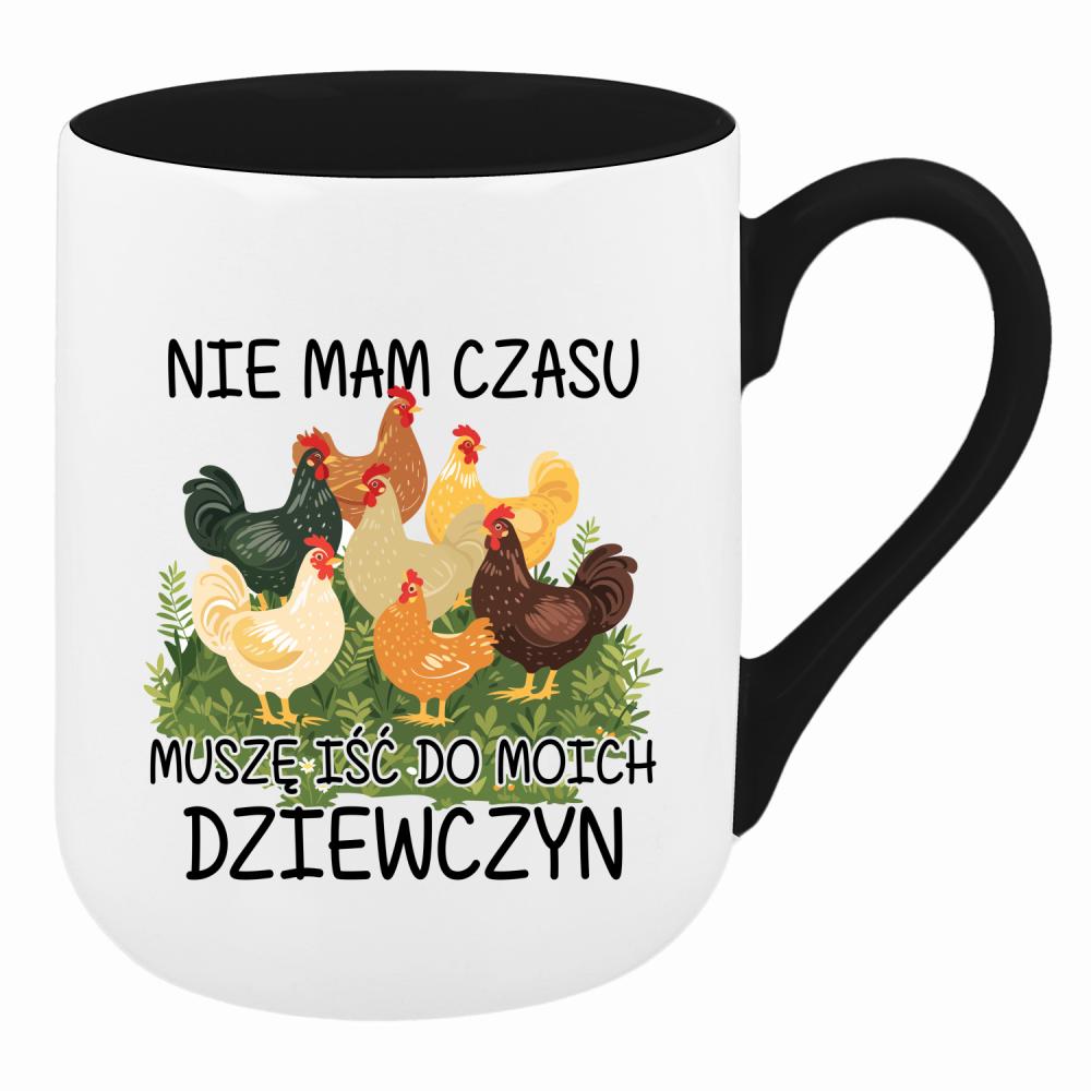 Nie mam czasu, muszę iść do moich dziewczyn kubek coffee kolor czarnyy