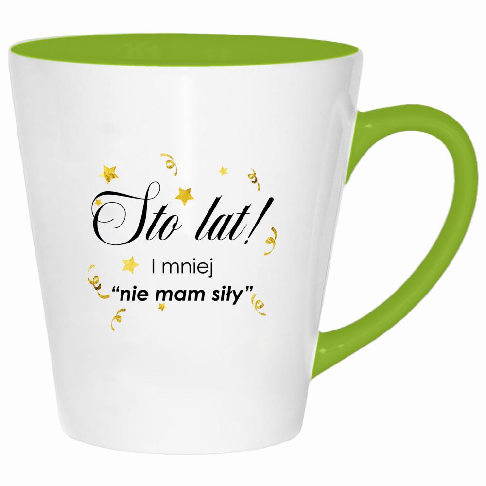 Nie mam siły nie mam siły kubek latte kolor limonka