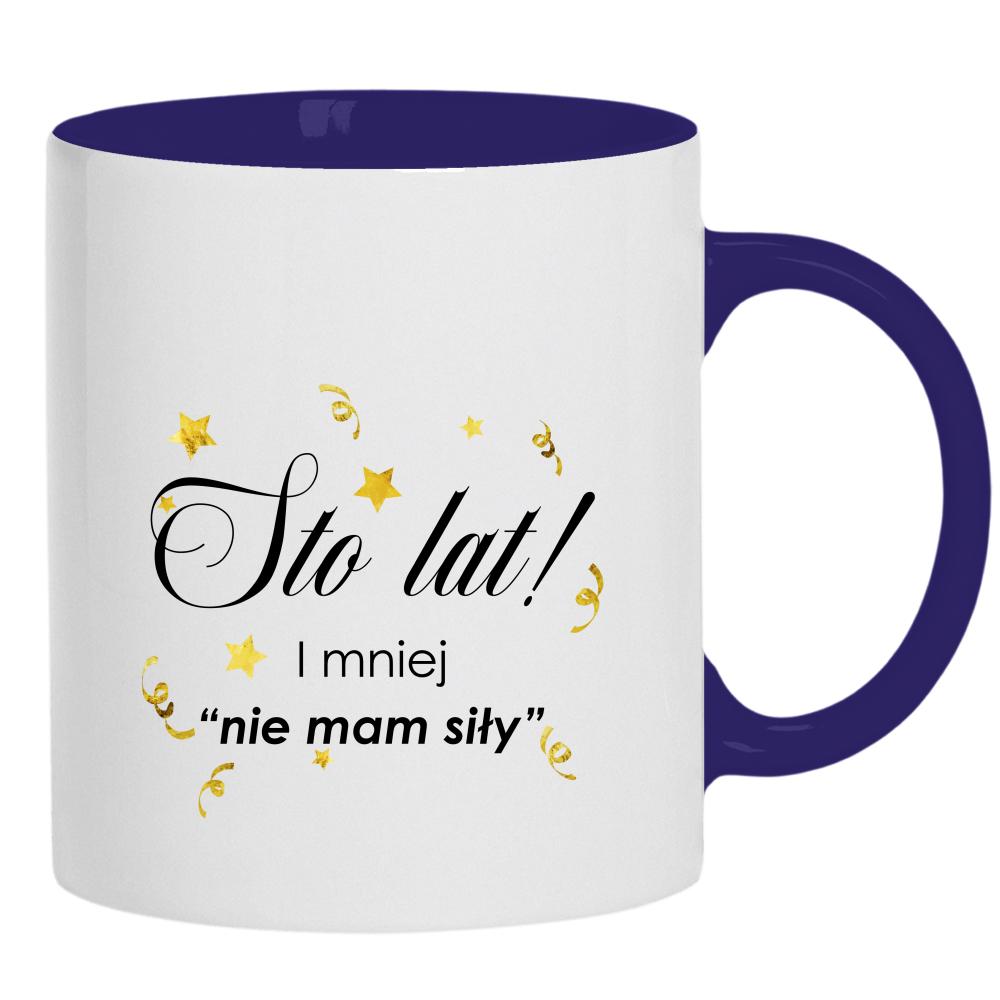 Nie mam siły nie mam siły kubek ucho kolor kolor navy