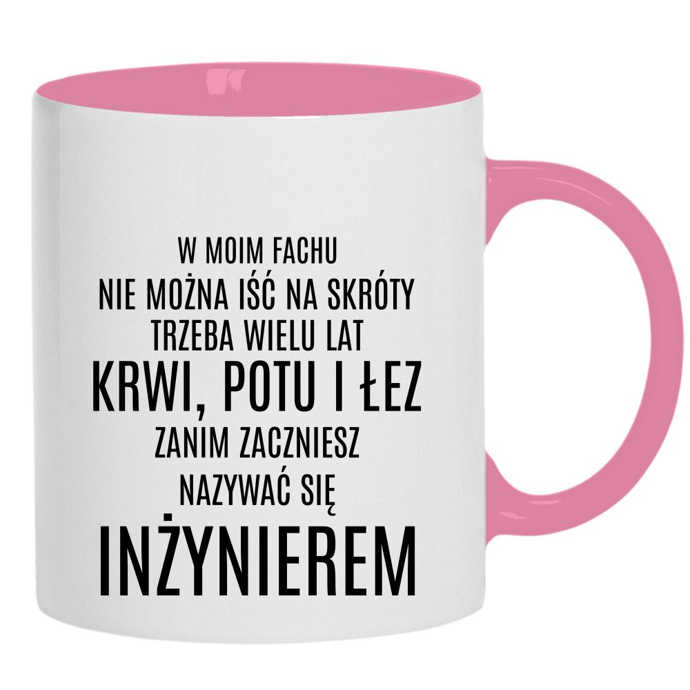 Nie można iść na skróty kubek ucho kolor kolor różowy