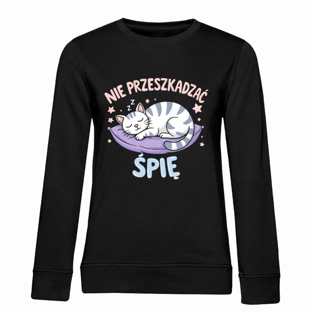 Nie przeszkadzać, śpię bluza damska bez kaptura