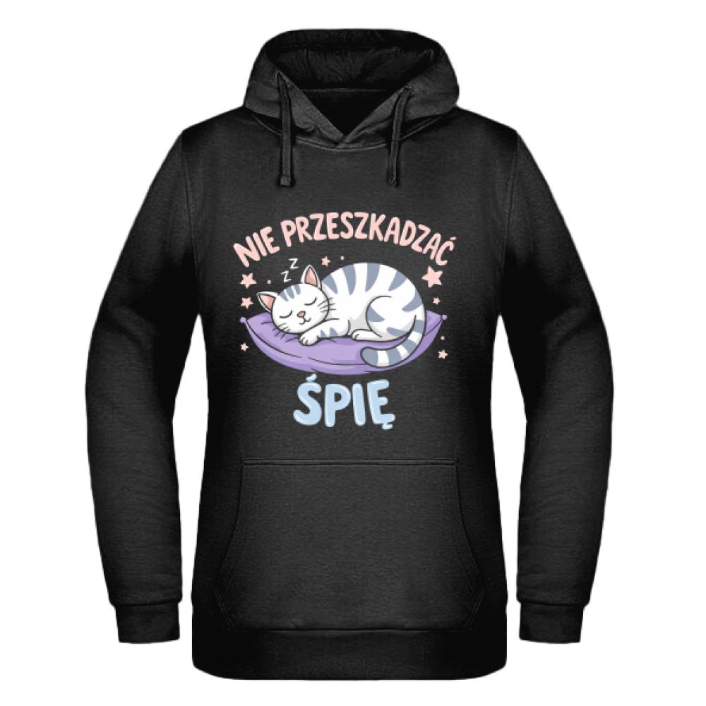 Nie przeszkadzać, śpię bluza damska z kapturem