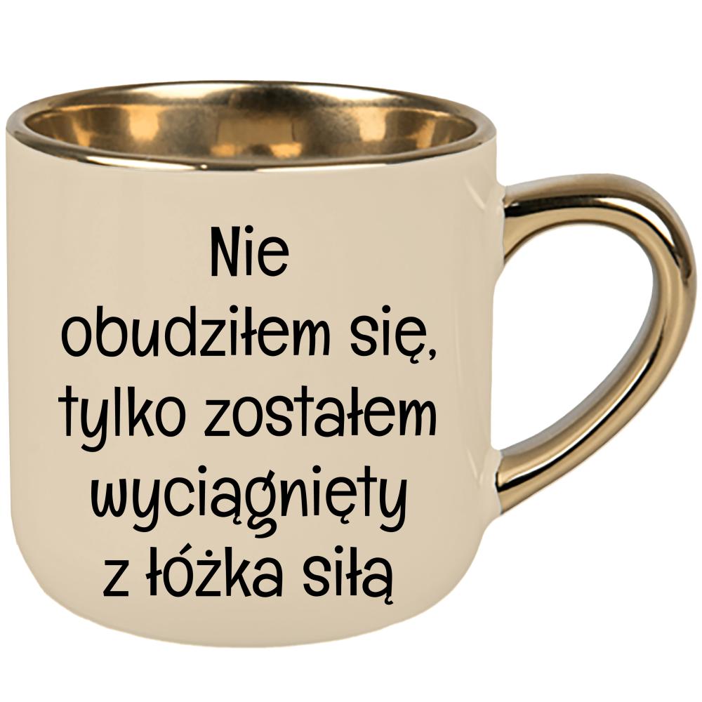 Nie rozmawiaj ze mną, dopóki nie wypiję kubek elegant duży kolor kremowy