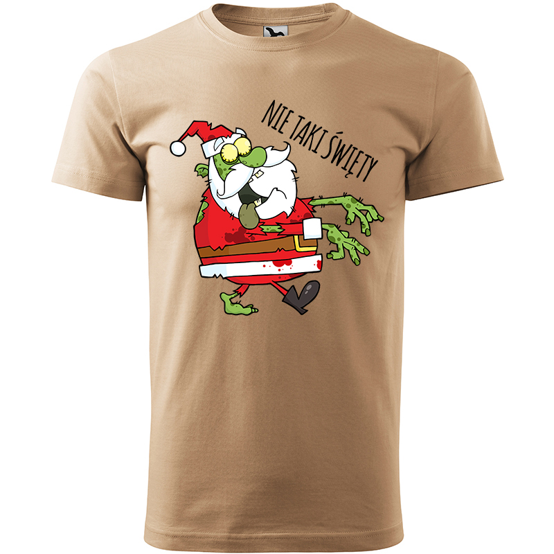 Nie taki święty 2 koszulka męska kolor koszulka piaskowy