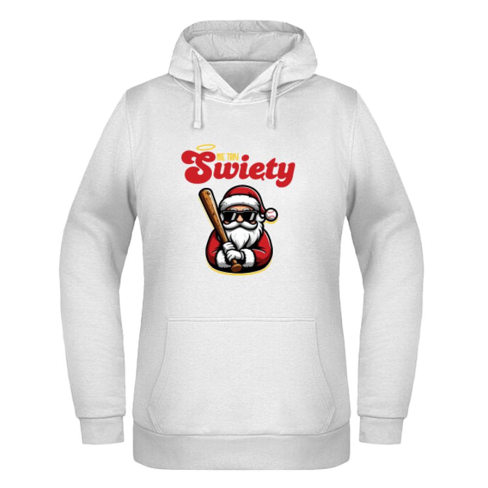 Nie Taki Święty bluza damska z kapturem kolor biały