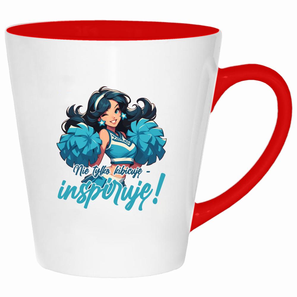 Nie tylko kibicuję – inspiruję! kubek latte kolor czerwony latte