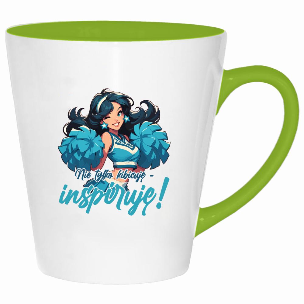 Nie tylko kibicuję – inspiruję! kubek latte kolor limonka