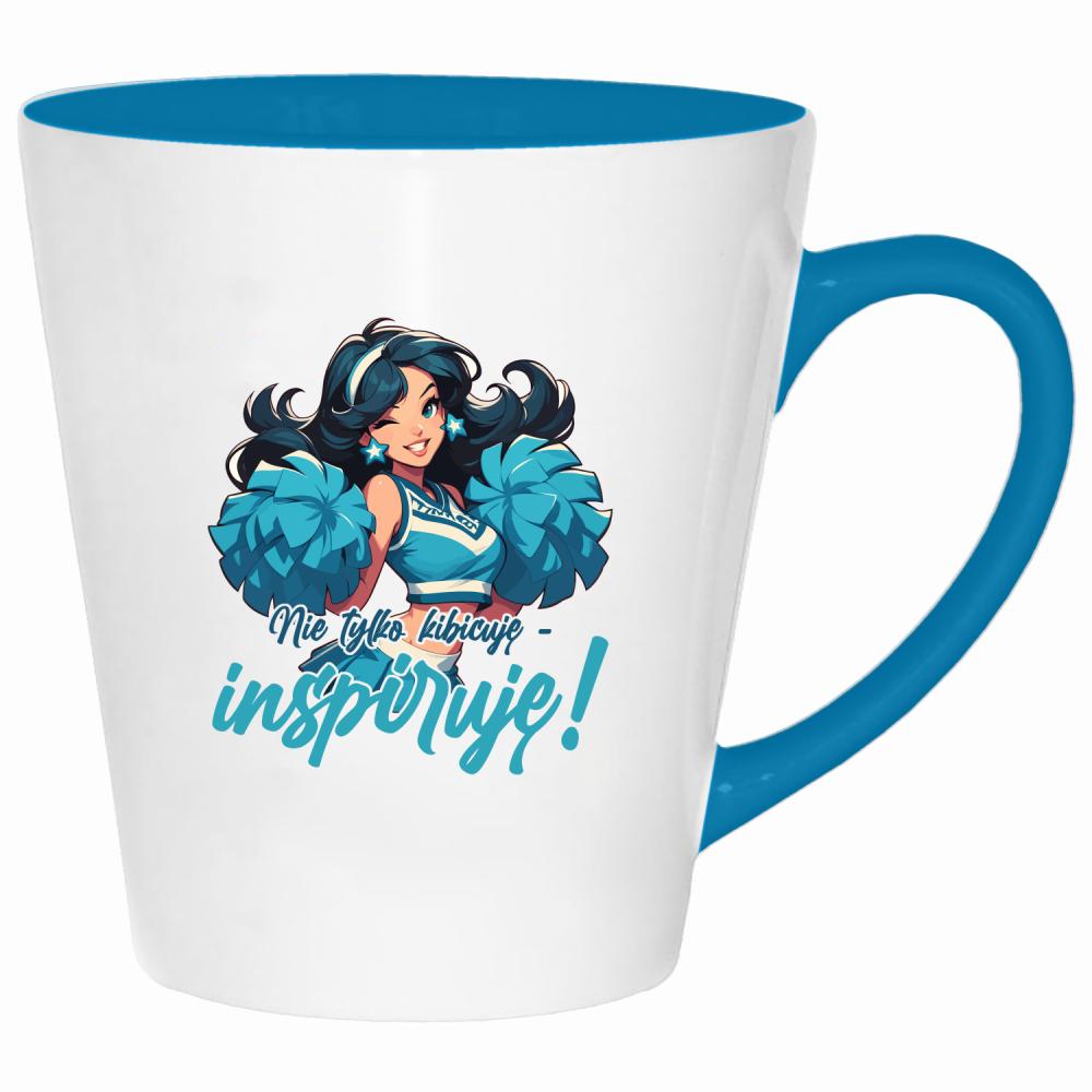 Nie tylko kibicuję – inspiruję! kubek latte kolor turkus