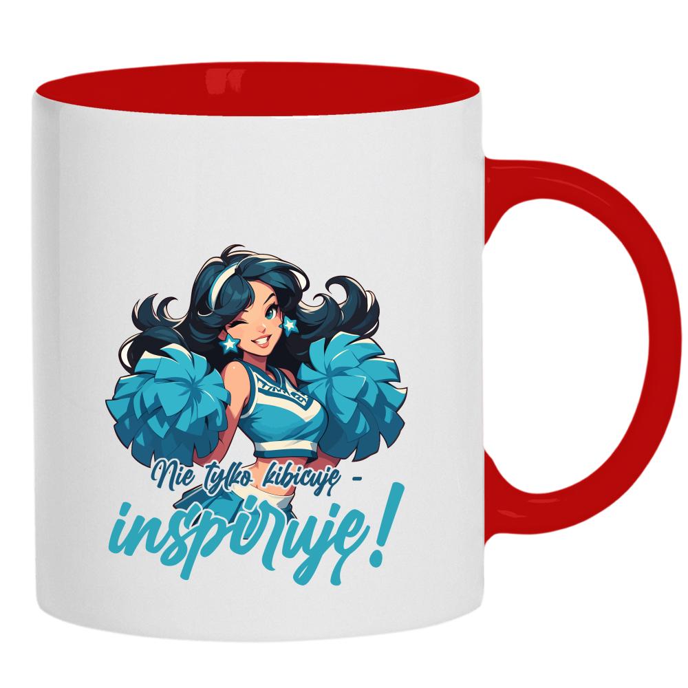 Nie tylko kibicuję – inspiruję! kubek ucho kolor kolor czerwony latte
