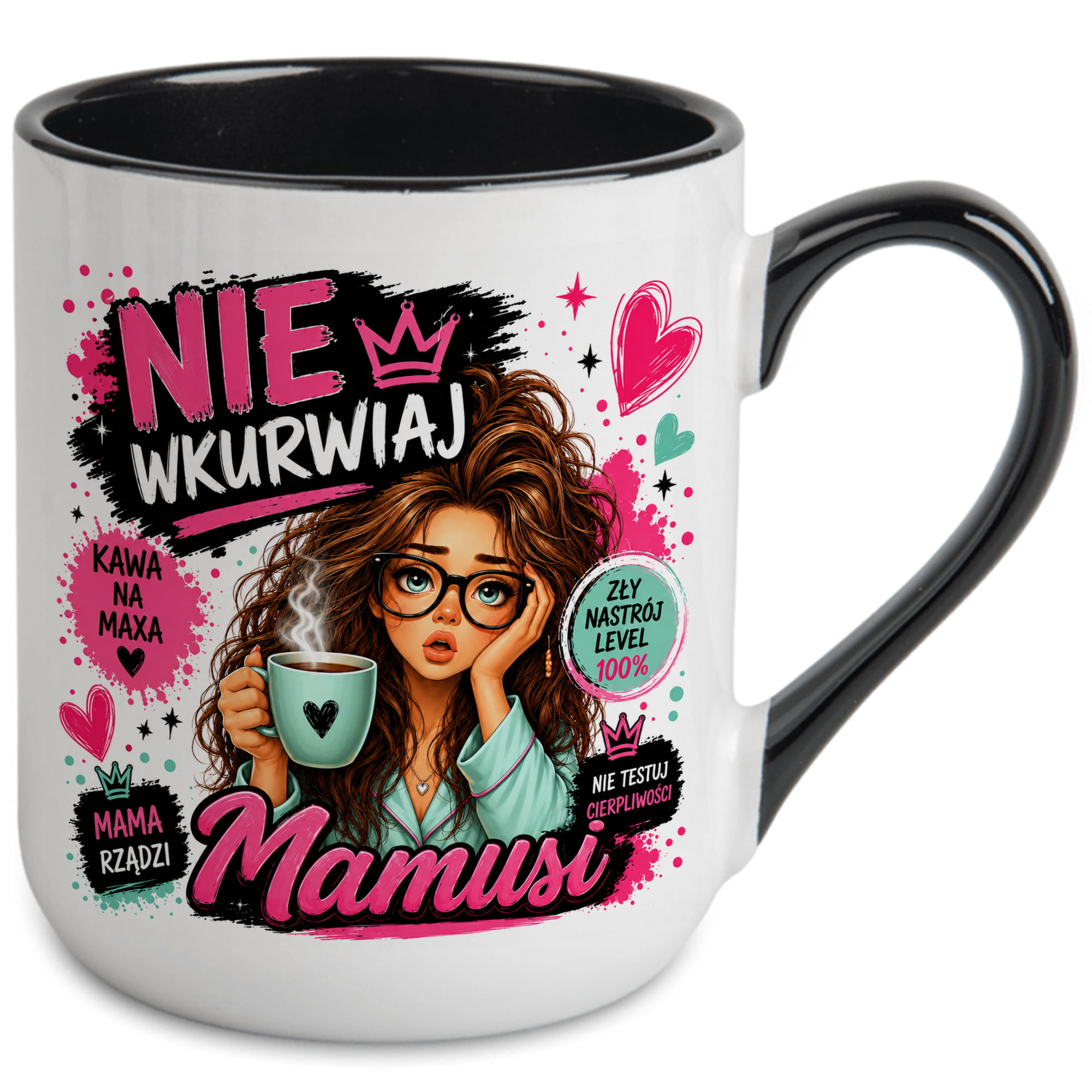 Nie wku#wiaj Mamusi 2 kubek coffee kolor czarny