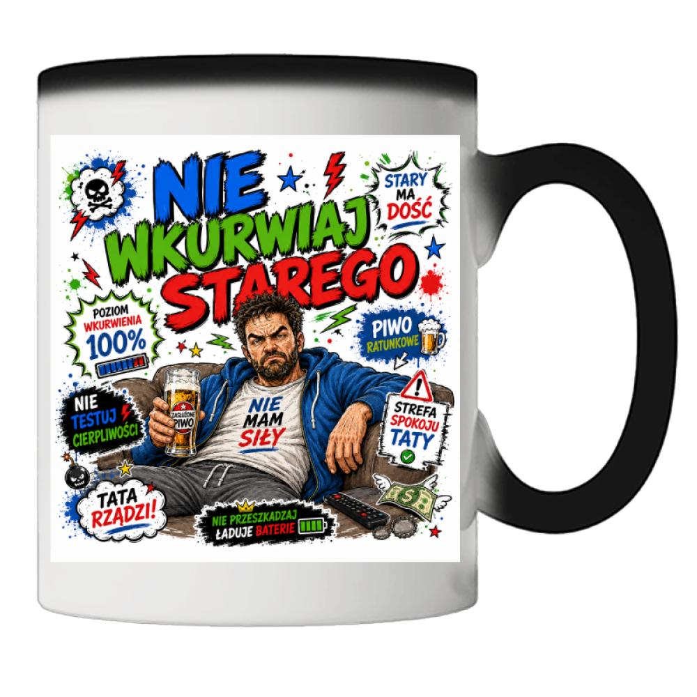 Nie wku#wiaj starego kubek magiczny kolor serce niebieski