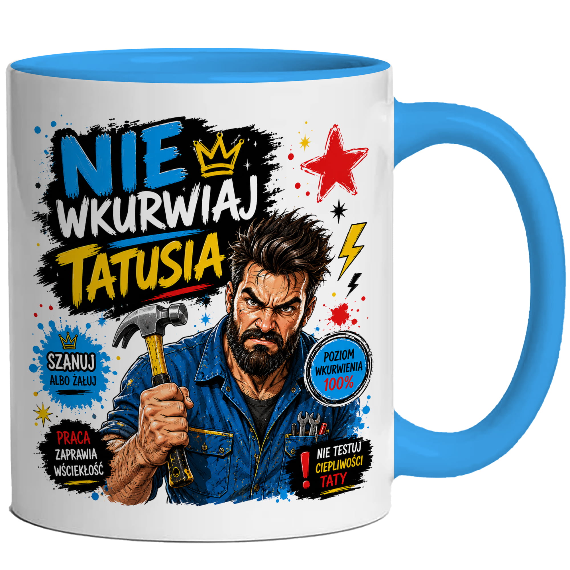 Nie wku#wiaj tatusia 2 kubek ucho kolor kolor jasnoniebieski