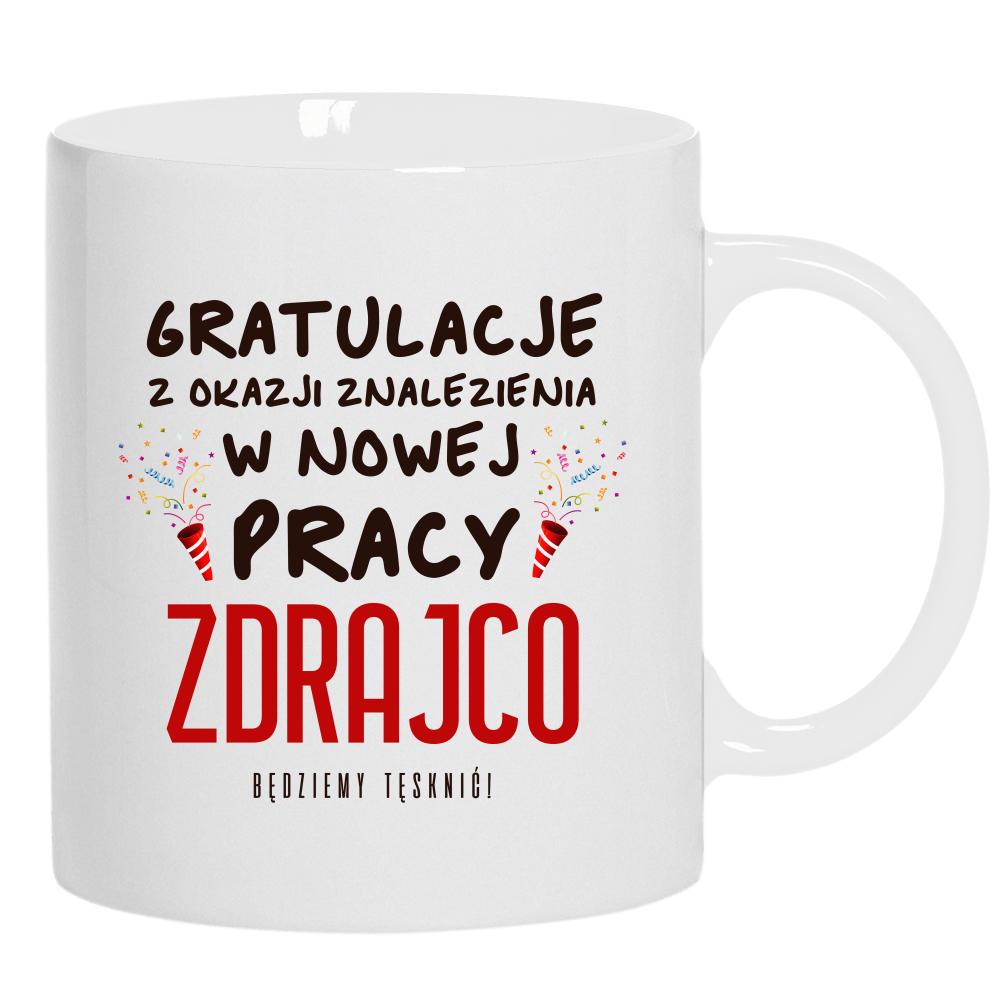 Nie zapominaj, że zostawiasz nas tutaj samych! kubek ucho kolor kolor biały