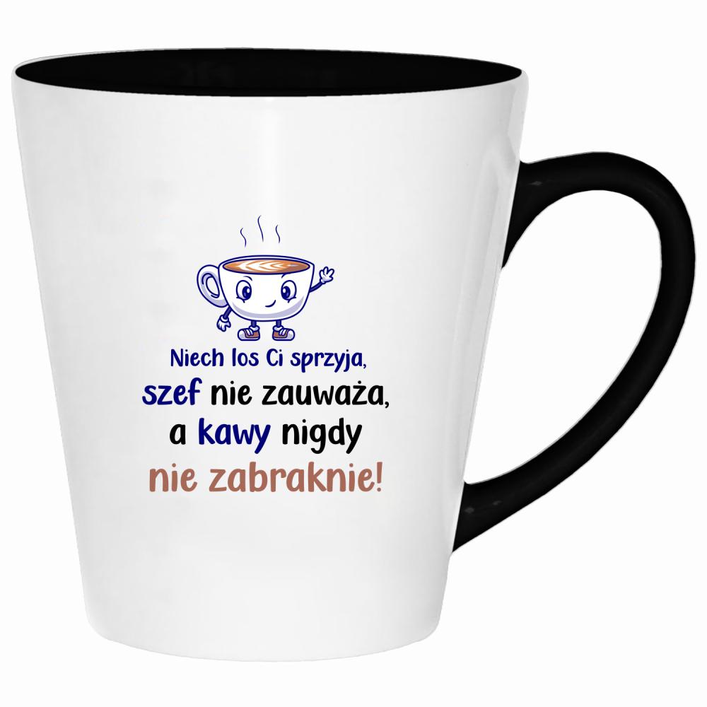 Niech los Ci sprzyja, szef nie zauważa kubek latte kolor red