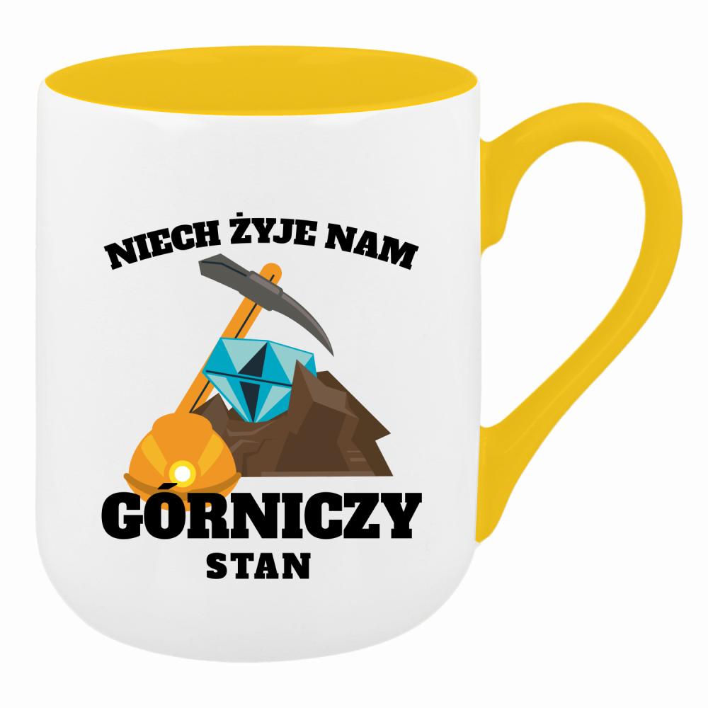 Niech żyje nam górniczy stan kubek coffee kolor żółty
