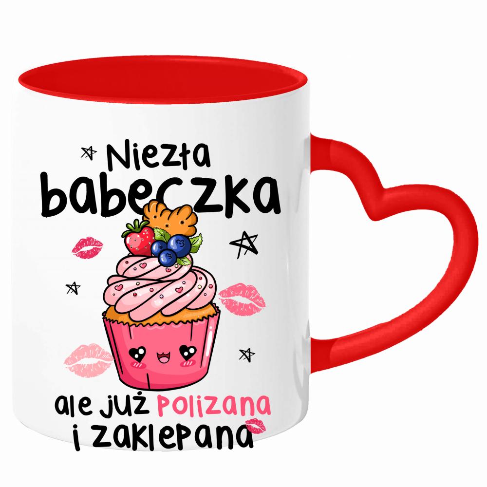 Niezła babeczka, ale już polizana i zaklepana kubek uchwyt serce