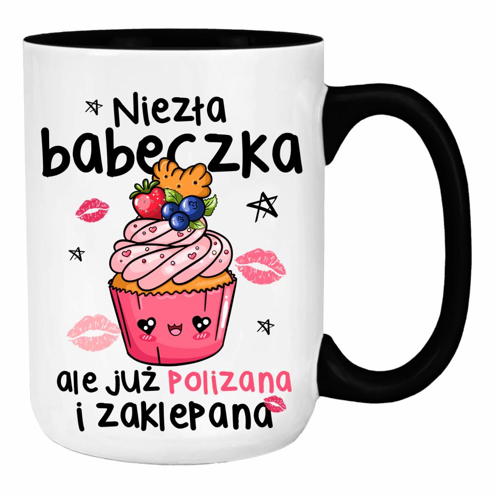 Niezła babeczka, ale już polizana i zaklepana duży kubek ucho kolor kolor czerwony latte