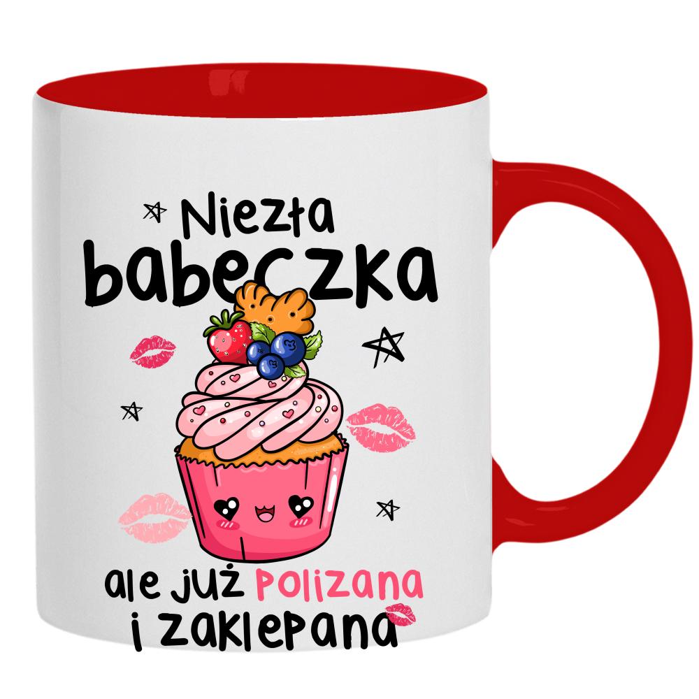 Niezła babeczka, ale już polizana i zaklepana kubek ucho kolor kolor żółty
