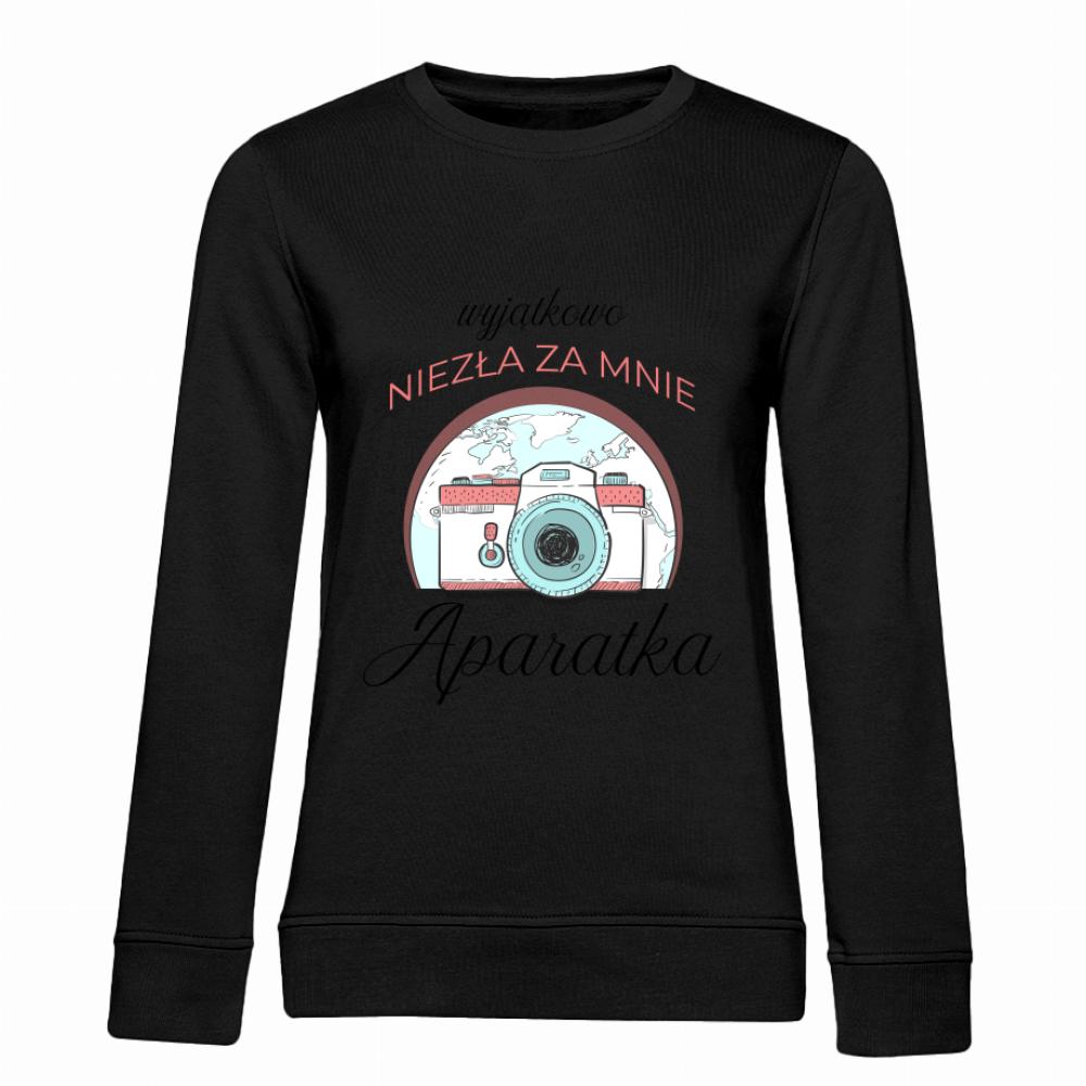 Niezła ze mnie Aparatka bluza damska bez kaptura kolor różowy