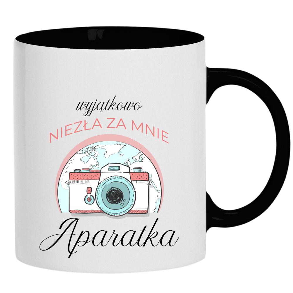 Niezła ze mnie Aparatka kubek ucho kolor kolor czarnyy