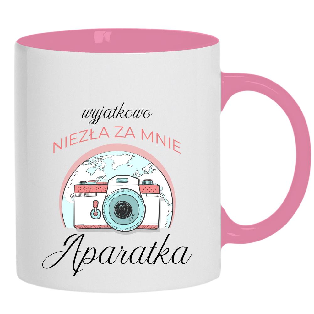 Niezła ze mnie Aparatka kubek ucho kolor kolor różowy