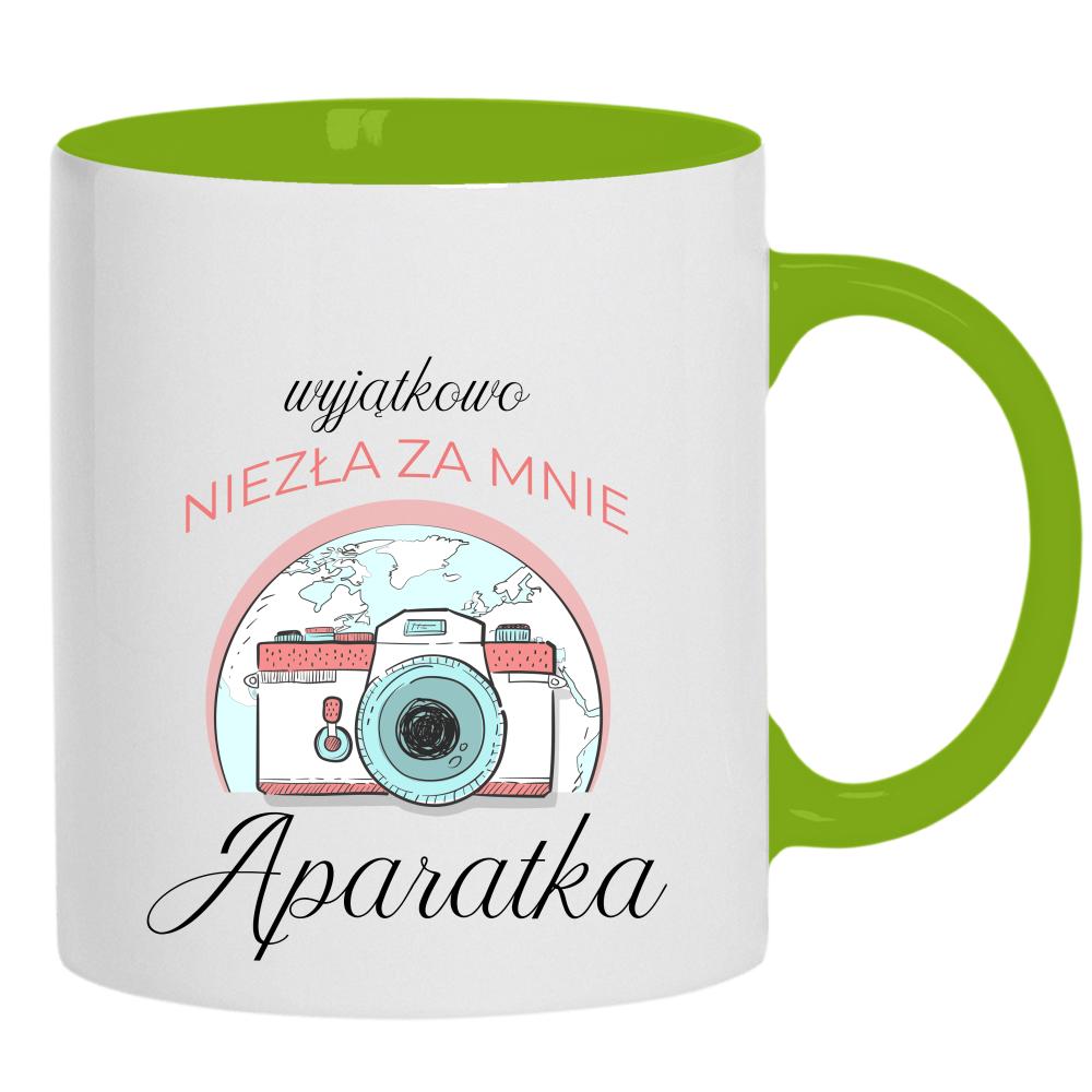 Niezła ze mnie Aparatka kubek ucho kolor kolor zielony