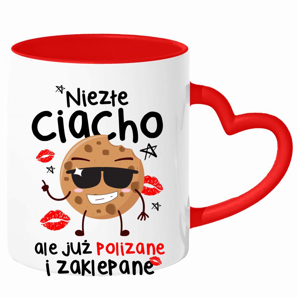 Niezłe ciacho, ale już polizane i zaklepane kubek uchwyt serce