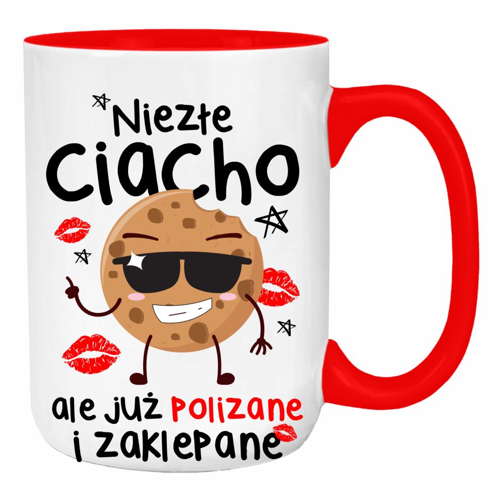 Niezłe ciacho, ale już polizane i zaklepane duży kubek ucho kolor kolor red