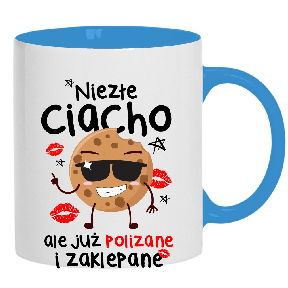 Niezłe ciacho, ale już polizane i zaklepane kubek ucho kolor kolor jasnoniebieski