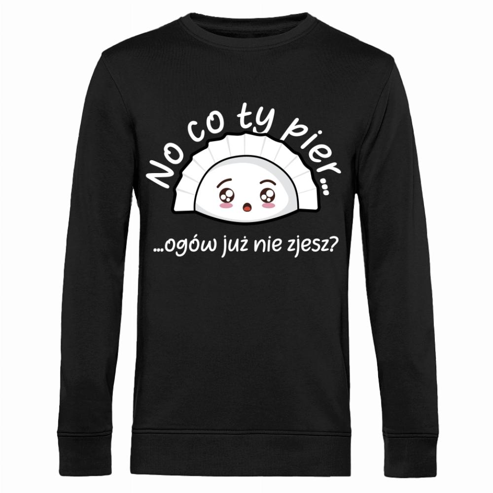 NO CO TY PIER… OGÓW NIE ZJESZ? bluza męska bez kaptura kolor biały
