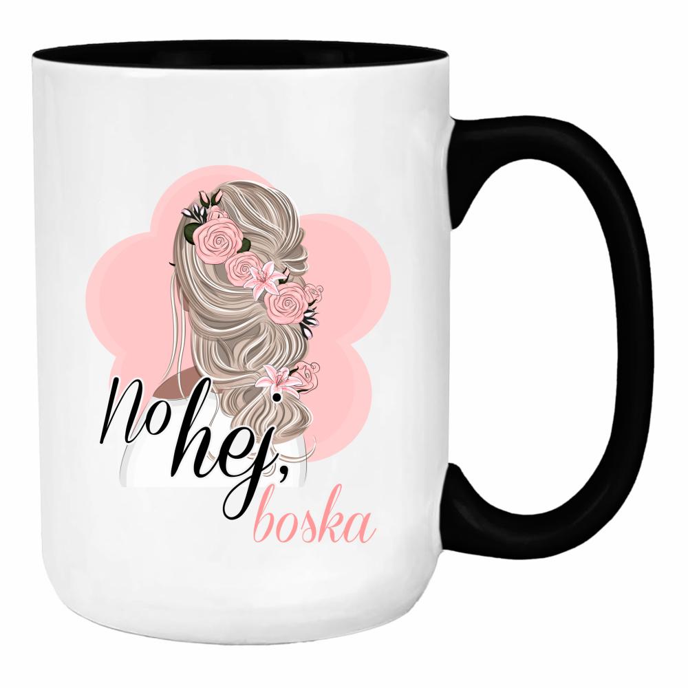 No hej boska duży kubek ucho kolor kolor biały