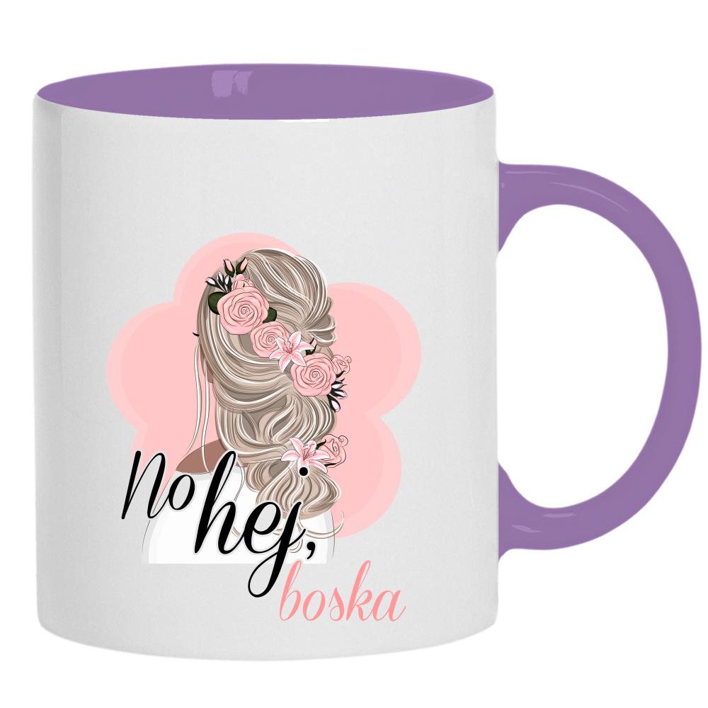 No hej boska kubek ucho kolor kolor jasnofioletowy