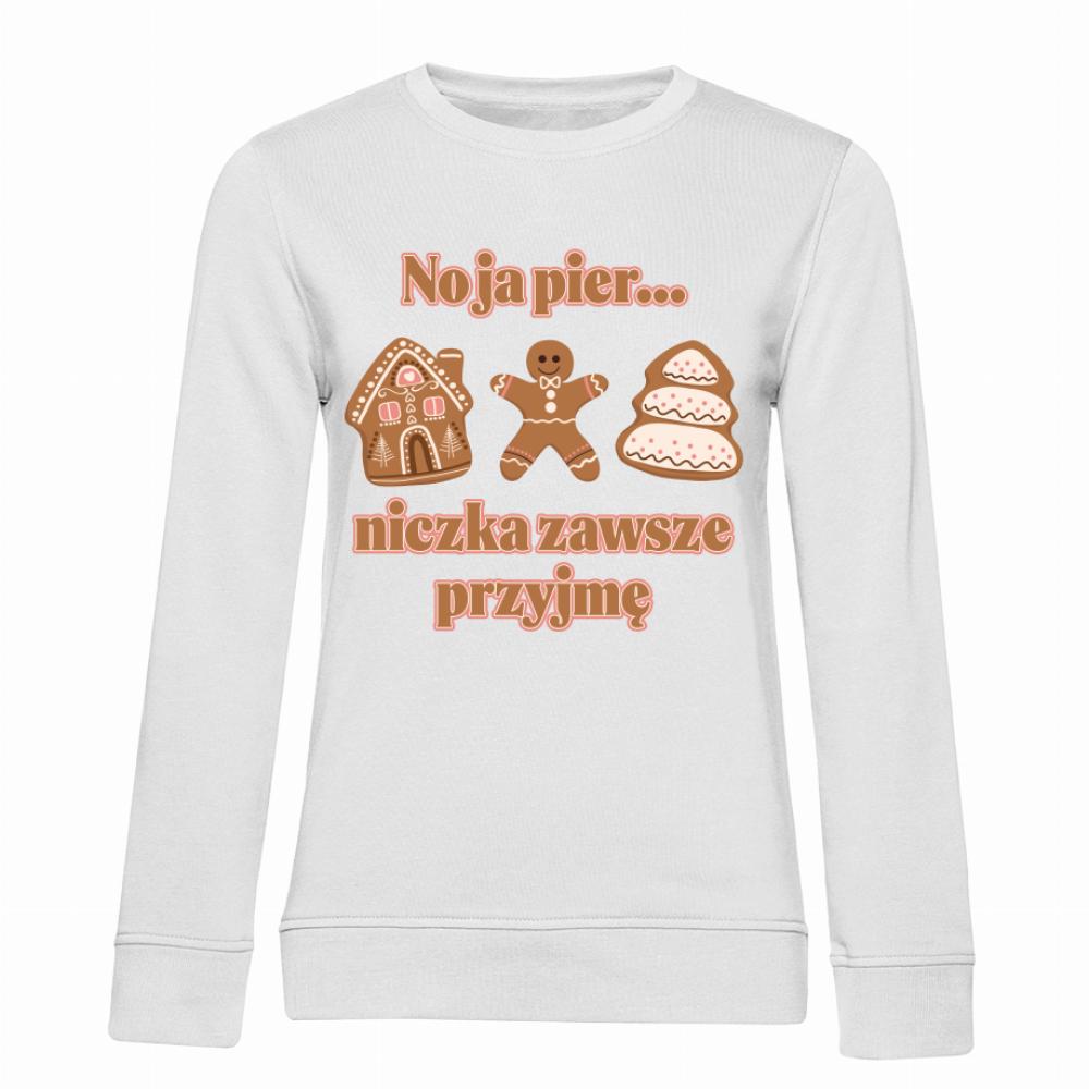 No ja pier… niczka zawsze przyjmę bluza damska bez kaptura kolor biały