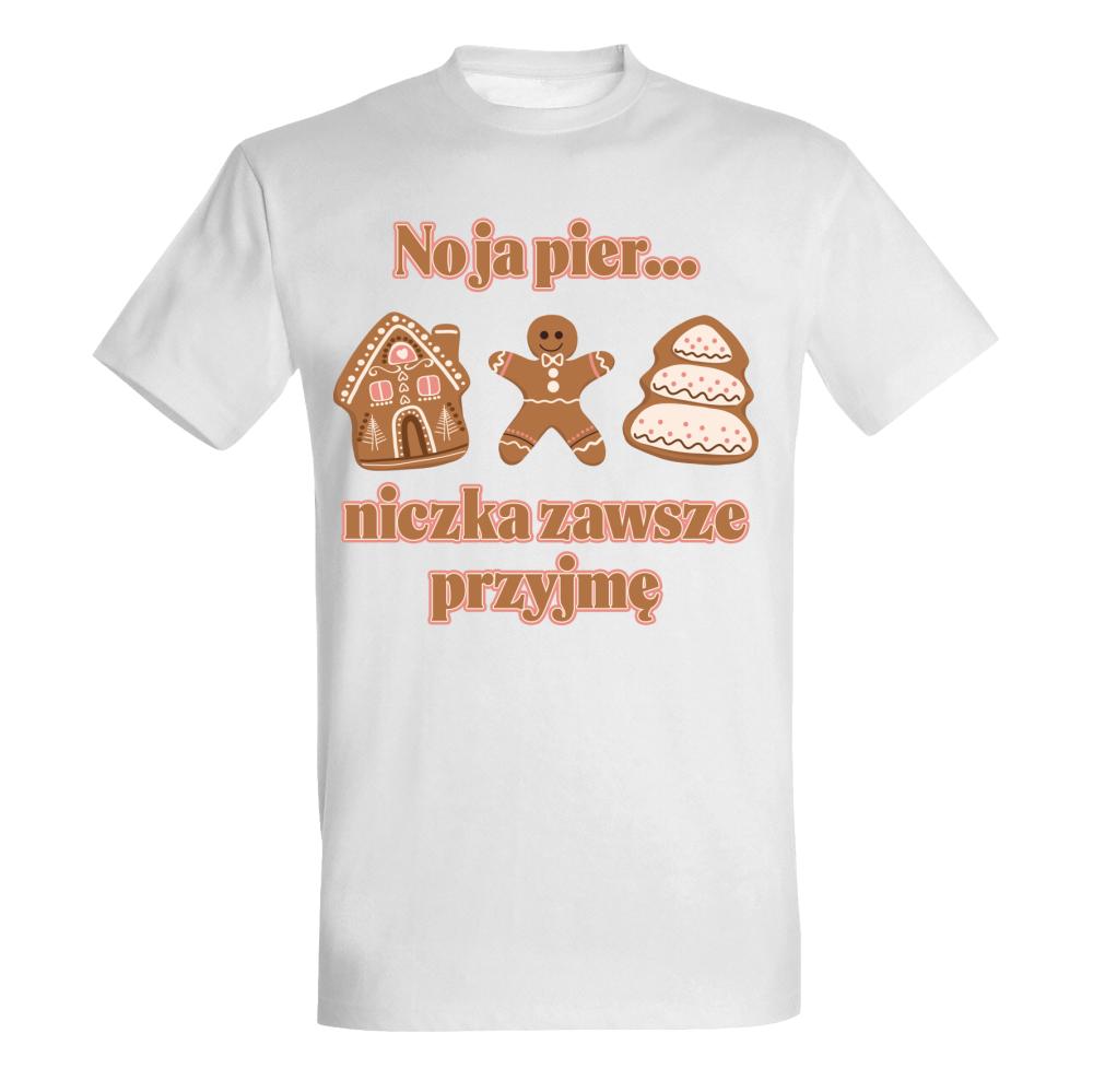 No ja pier… niczka zawsze przyjmę koszulka męska kolor biały
