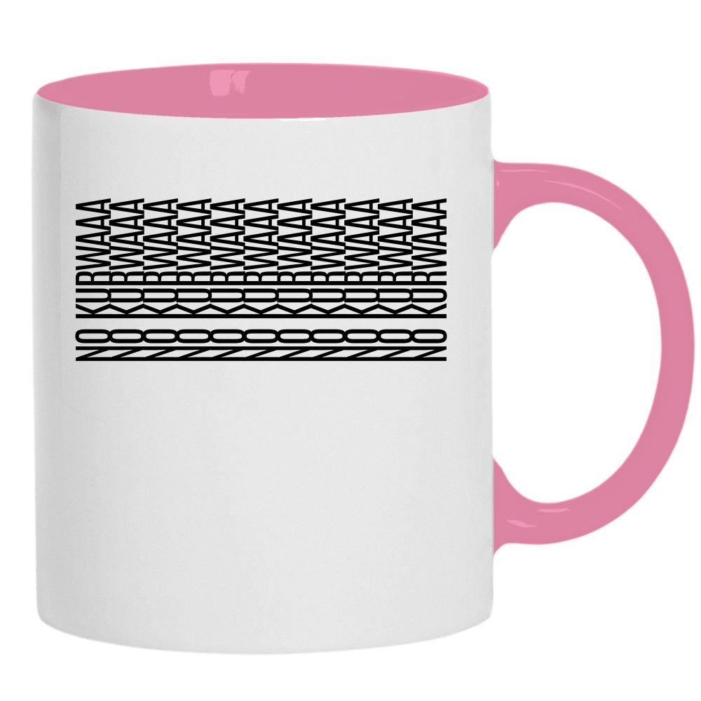 No ku#wa kubek pełny nadruk kolor różowy