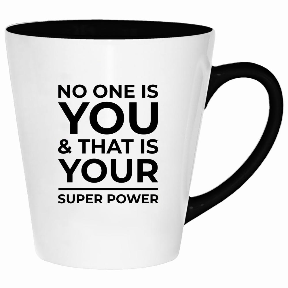 No one is you and that is your super power kubek latte kolor navy