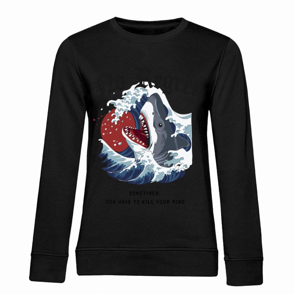 No Regret bluza damska bez kaptura kolor turkus