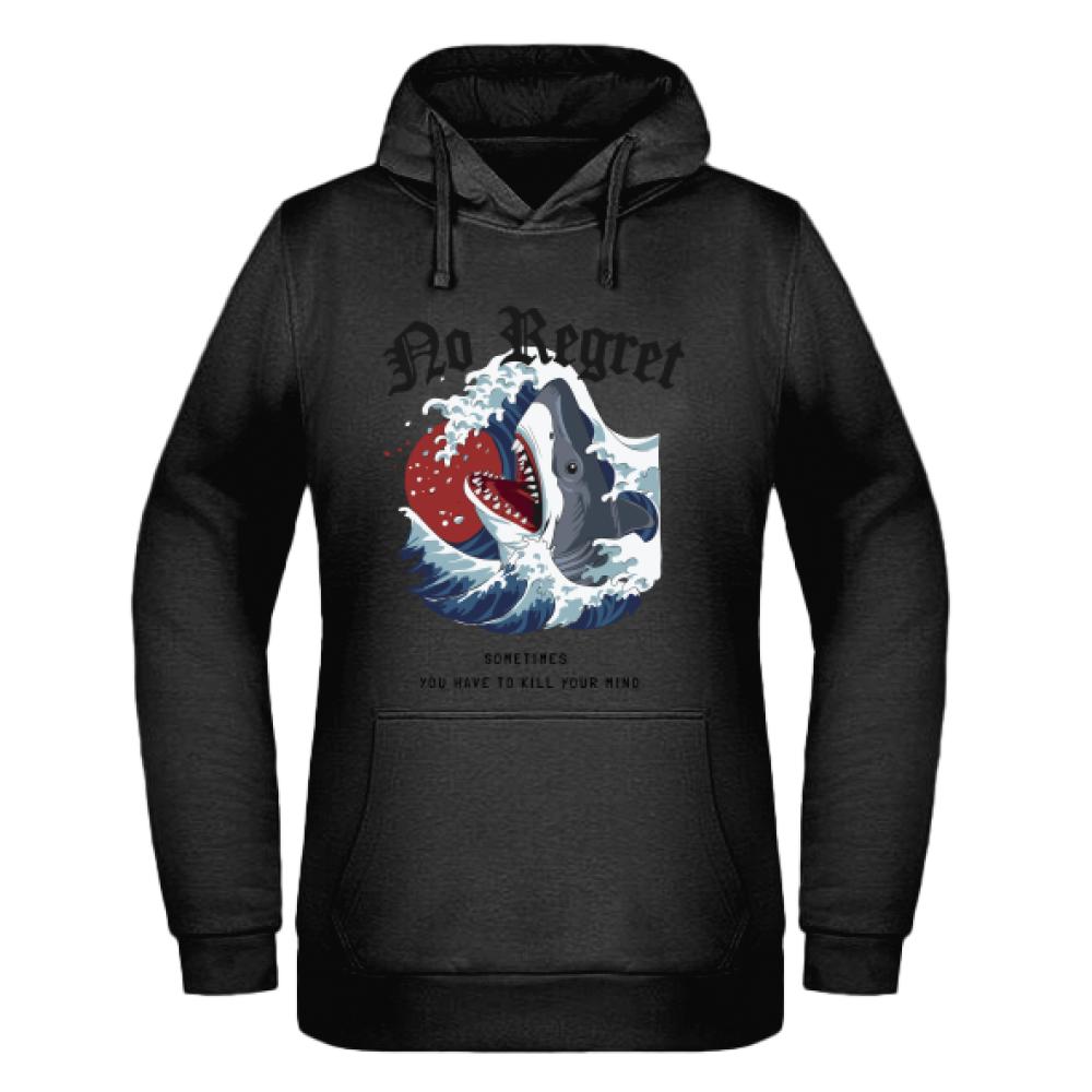 No Regret bluza damska z kapturem kolor jasnofioletowy