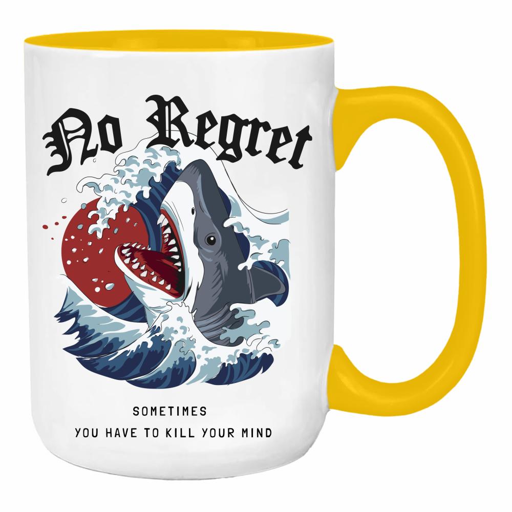 No Regret duży kubek ucho kolor kolor żółty