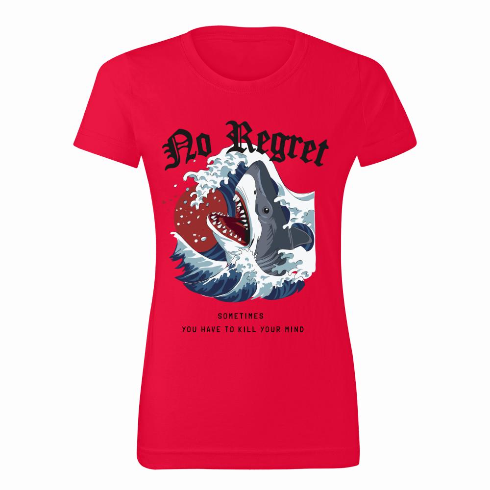 No Regret koszulka damska kolor czerwony