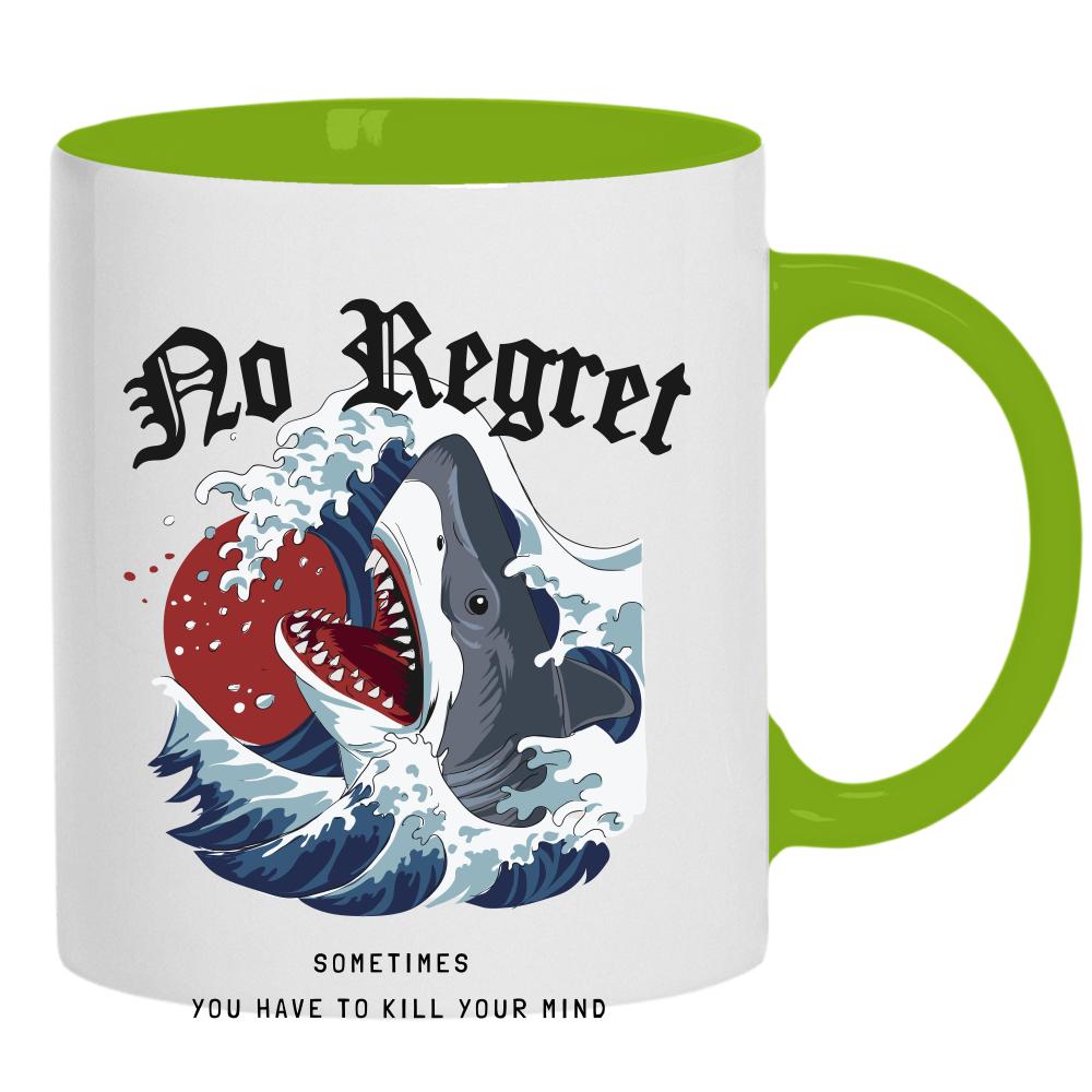 No Regret kubek ucho kolor kolor zielony