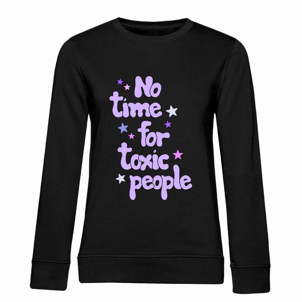 No Time for toxic people bluza damska bez kaptura kolor vanilla milkshake