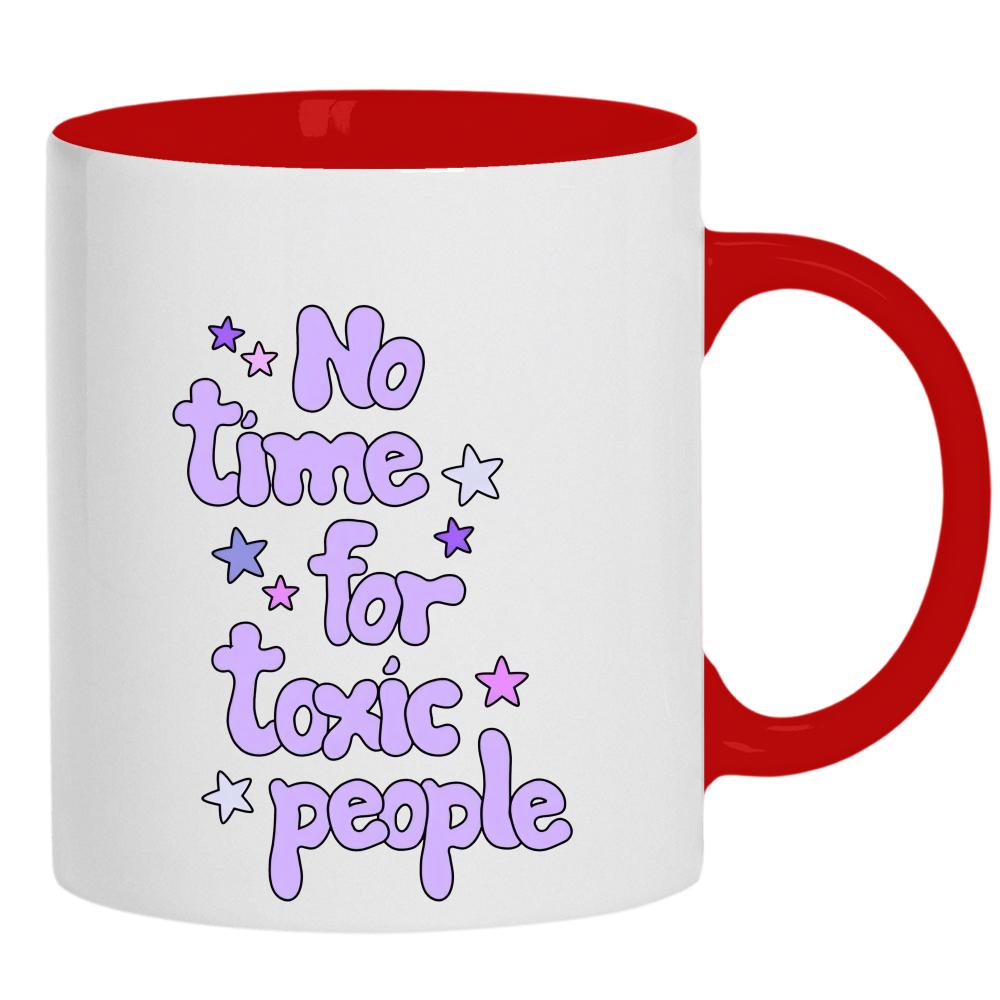 No Time for toxic people kubek ucho kolor kolor vanilla milkshake