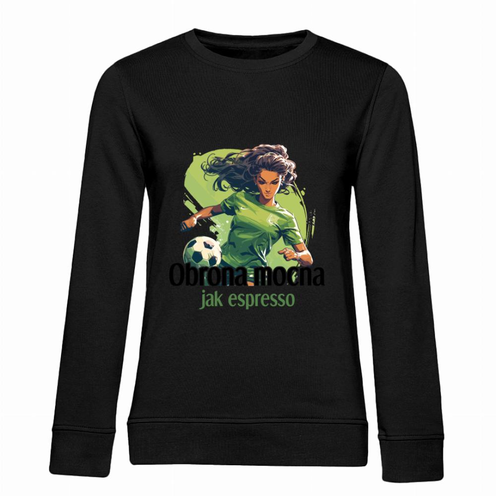 Obrona mocna jak espresso bluza damska bez kaptura kolor limonka