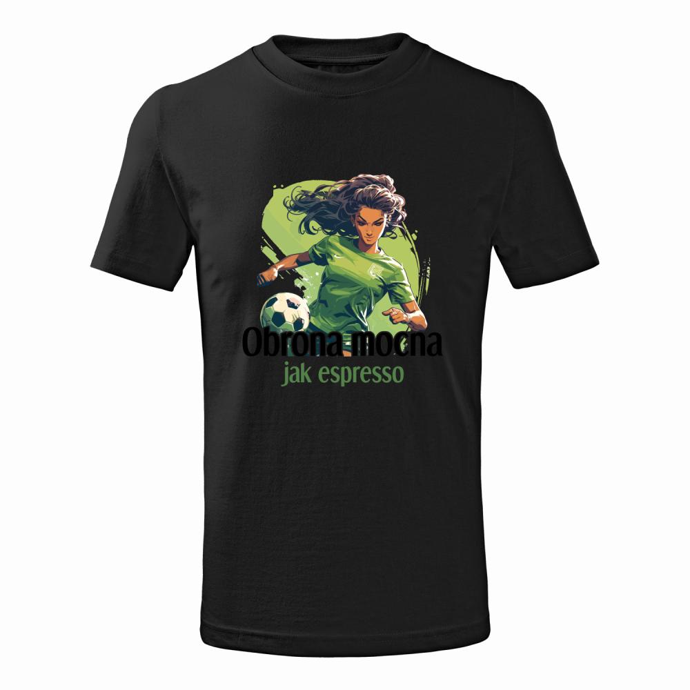 Obrona mocna jak espresso koszulka junior kolor czerwony