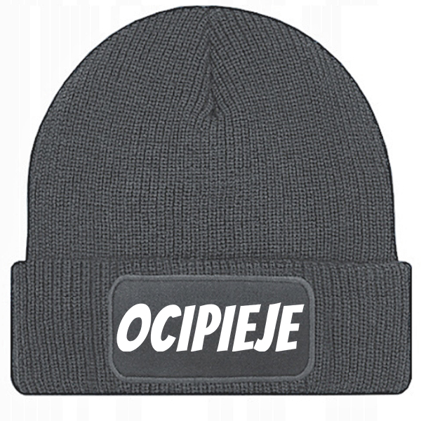 Oci#ieje czapka zimowa kolor czapka zimowa szara